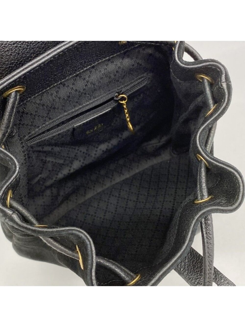 Gucci Backpack Suede Black Gold - Picture 4 of 10